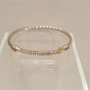 Silver & Gold Tone Rhinestone bracelet